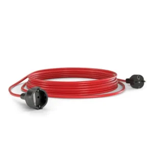 Camping Adapter Cable / CEE Adapter Cable with earthing contact plug and CEE coupling (1.5m cable in black, H07RN-F 3G2.5, 230V/16A, for permanent outdoor use IP44, Made in Germany)